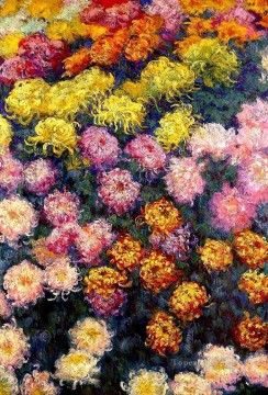 フラワーズ Painting - 菊のベッド クロード・モネ 印象派の花